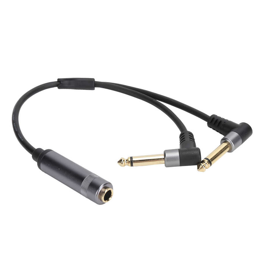6.35 mm TRS Stereo to Dual 6.35mm TS Mono Y-Splitter Insert Cable 6.5mm Female to Male Audio Breakout Cable for Speaker MixerGood product
