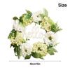 Artificial Hydrangea Wreath with Hello Sign for Indoor Outdoor Wall Door Decor 40cm Silk Flower Ring for Home and Party Setting