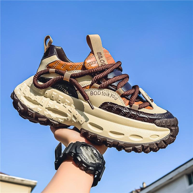 Thick-soled trendy sports shoes Casual height increase Spring and summer new men's station European men's shoes dad