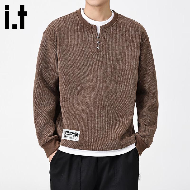 CHOCOOLATEit Men's Faux Two-Piece Casual Sweatshirt