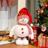 Christmas Red Christmas Hat Snowman Ornament, Christmas Retractable Standing Snowman Decoration Atmosphere Ornament