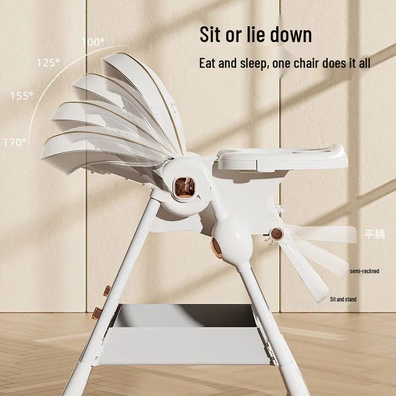 Portable Multifunctional Baby High Chair: Folding Infant Seat and Dining Table Combo