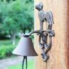 Rustikální pes Litina Ruční klika Wall Bell Farm House Akcenty Ruční výroba Retro Domácí Zahrada Nástěnný dekor Welcome Door Bell