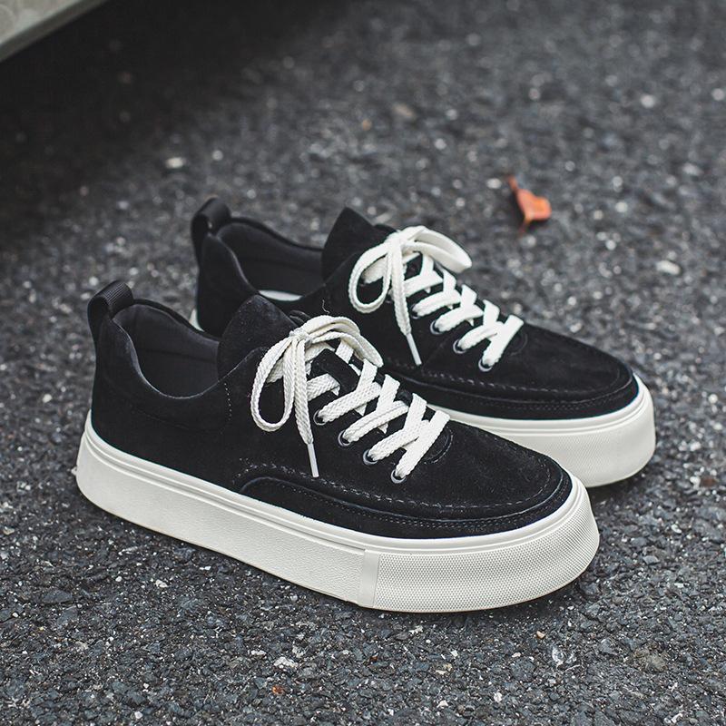 2967 handmade men's shoes hot-selling retro new low-state flip fur shoes men's casual versatile fashion board shoes