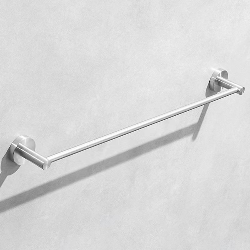 Wall-Mounted 304 Stainless Steel Bathroom Towel Rack and Storage Shelf