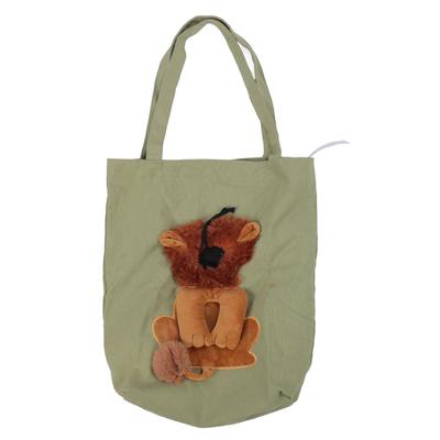 Pet Canvas Shoulder Bag Breathable Portable Pet Outing Shoulder Bag Cute Dog Carrying Bag Adjustable Cat Carrier Bag