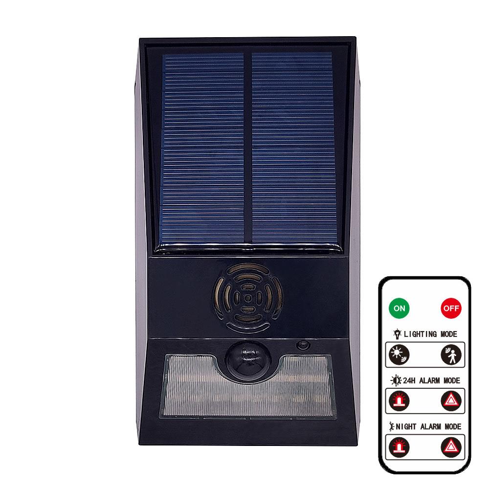 2-In-1 Solar Motion Sensor Detector Alarm Light Remote Control Siren Waterproof 129dB Siren Lamp For Home Outdoor Yard Farm