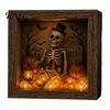 Unique Halloween Gifts for Her DIY Shadow Box Night Light Kit, 8.5 Inch Wooden Frame LED Craft Set with Lighted Kits Luminous Stones & Acrylic Panels,
