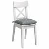 Seat Cushion Set 4 pcs Light Grey 40 x 40 x 6 cm Fabric