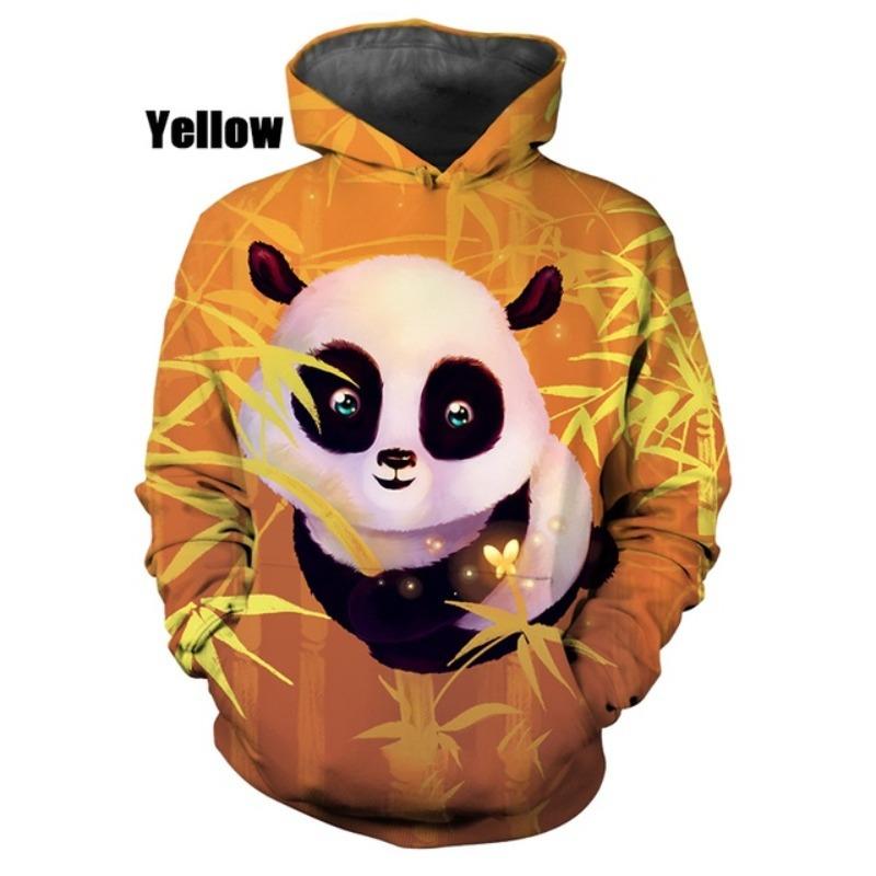 

Animal Panda Повседневные свитера с длинными рукавами Мужские и женские спортивные толстовки Свободная верхняя одежда Топы 2XL