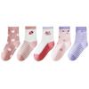 Langsha Kids' Girls Mid-Calf Cotton Socks 5-Pair Pack