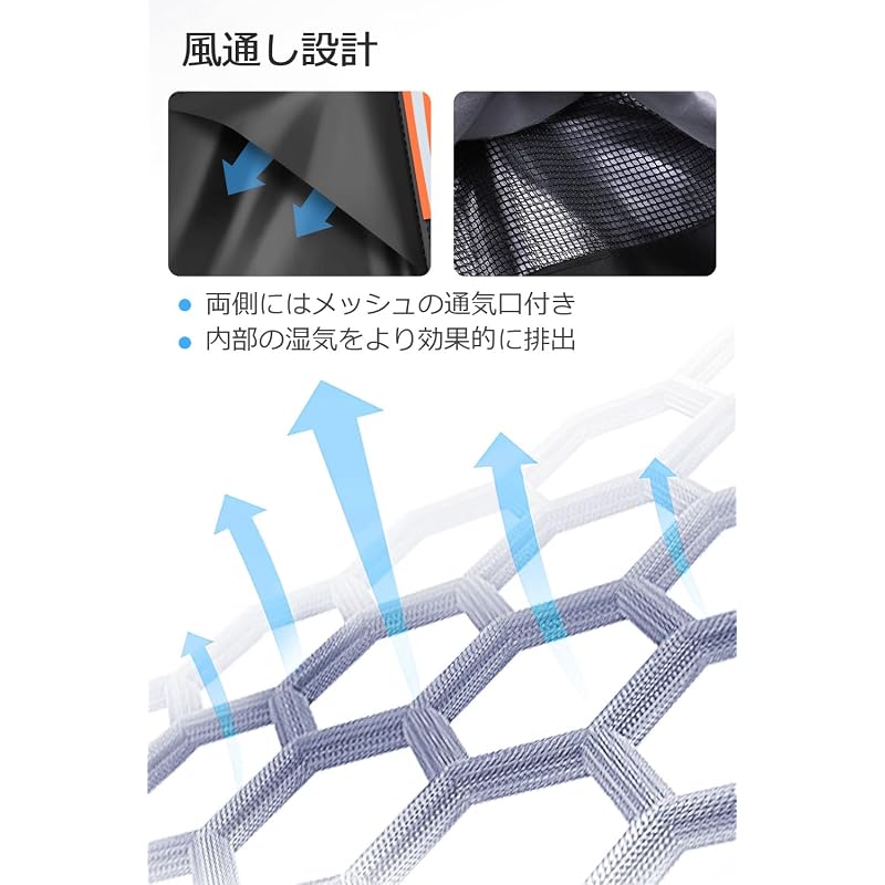 Motorcycle Cover, 420D Thick [2025 New Version & Moisture Protection & Ventilation On Both Sides], Waterproof, Heat Resistant, Large Size, Double