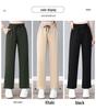 Women's Stylish High-Waist Ice Silk Wide-Leg Pants - Summer, Lightweight, Drapey, Middle-Aged Style