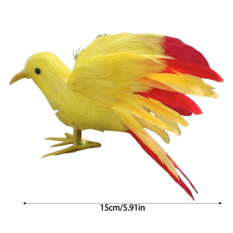 Artificial Feathered Birds for Home Yard and Lawn Decoration Bird Figurine Perfect for Theme Parties and Event