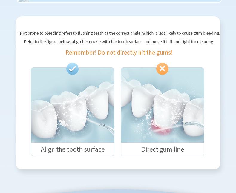 Portable Electric Water Flosser for Oral Cleaning and Descaling