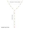 Fashion Gold Diamond Round Y-Shaped Delicate Chain Minimalist Necklace