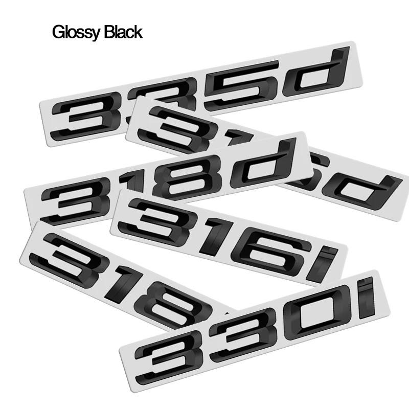 ABS Znak Lesklý Černý Samolepka na Auto Znak Obtisk Dekorace Karoserie Víka Zavazadlového prostoru pro BMW 318d 320d 330d 335d 320i 328i 330i 335i 340i 340d 330d yq2