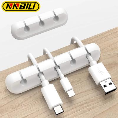 Klipsy do mocowania kabli Organizer kabli Silikonowy klips do zwijania kabli USB Samoprzylepne do myszy, klawiatury, zestawu słuchawkowego