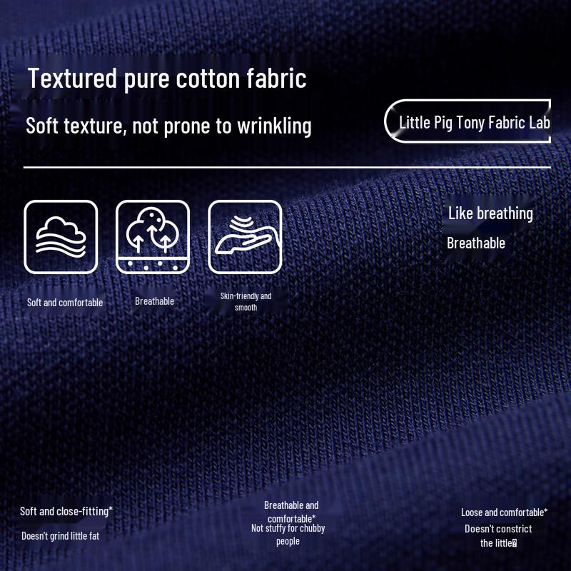 Little Pig Tony Boys' Pure Cotton Long Sleeve Polo T-Shirt