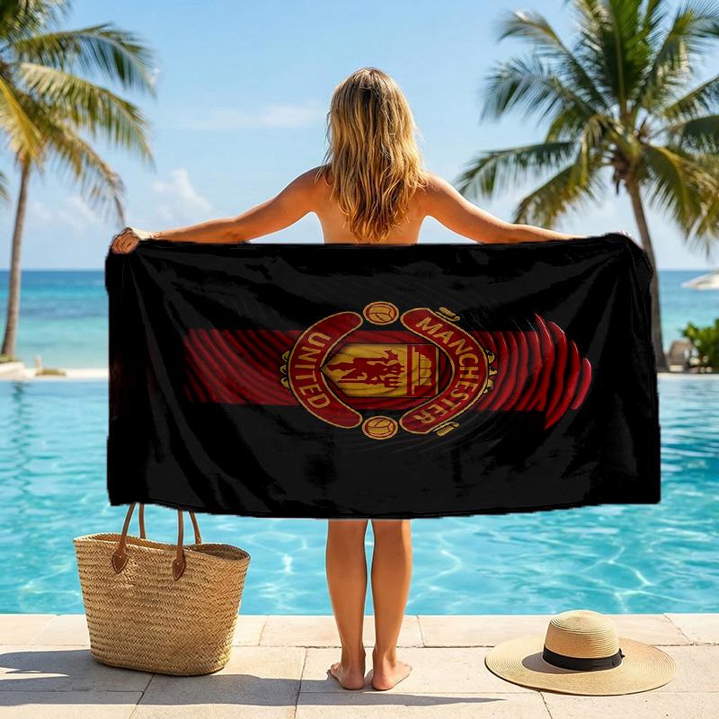 Asciugamano da Spiaggia Manchester United Morbido Microfibra Asciugamano Estivo Asciugatura Rapida Assorbente per Spiaggia Piscina Viaggio