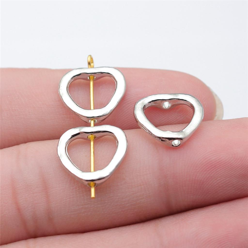 

Аксессуары Детали Любовь Крыло Маленькое Отверстие Бусины Разделитель Винтажные Ювелирные Изделия Материалы QB009 A38-20pcs-13x14mm