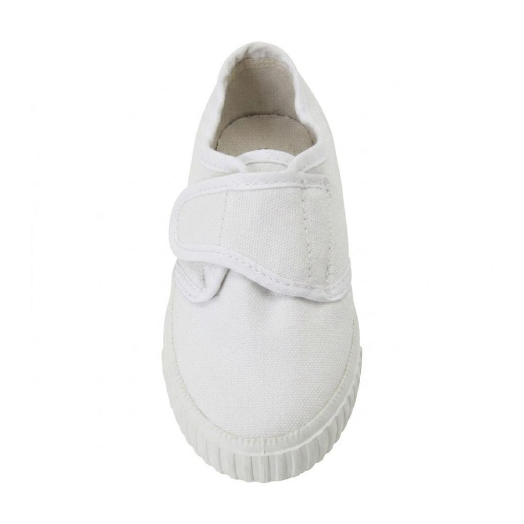 Dek Kids Unisex Junior Touch Fastening White Canvas Plimsolls