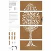 Garden Gate 85 X 175 Cm Corten Steel Tree Design