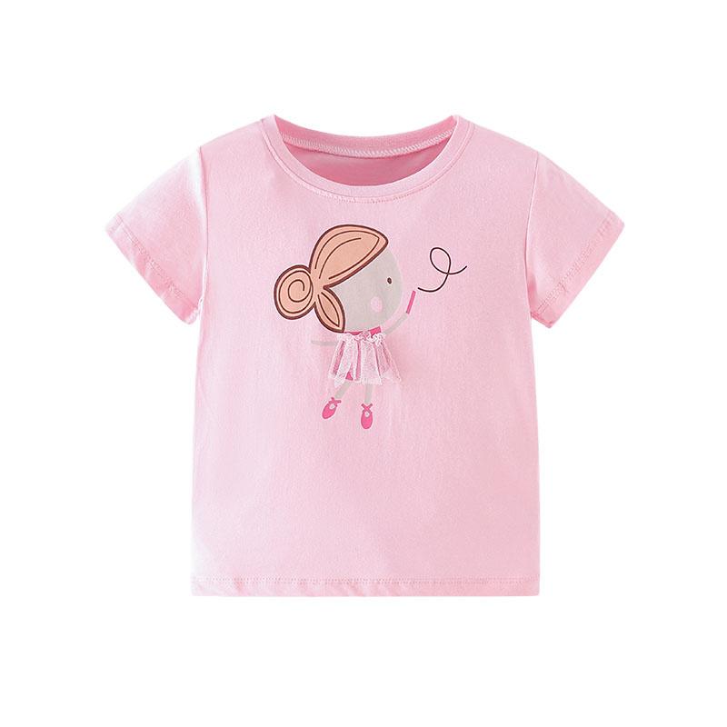 Jumping Meters 2-7T New Arrival Animals Cats Print  Cotton Summer Girls Tshirts Baby Clothes Children s Tees Tops 3T