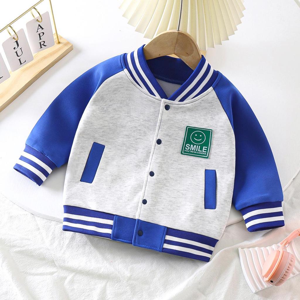 2024 Frühling/Herbst Kinderjacke im Baseballstil: Dick, Lässig, Modisch für Jungen & Mädchen, Größen für Mittelgroße & Große Kinder