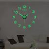 Digitale Wanduhr LED Zuhause. Wandbild 3D Dekor DIY Dekoration für Schlafzimmer Leuchten Wohnzimmer Familie Leise Uhren Garten