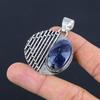 Womens Day Deal Sterling Silver Sodalite Gemstone Anniversary Pendant Jewelry
