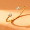 1Elegant women's bracelet made of copper material with an infinite circle head and circular halo plating18K Gold is suitable for women's everyday