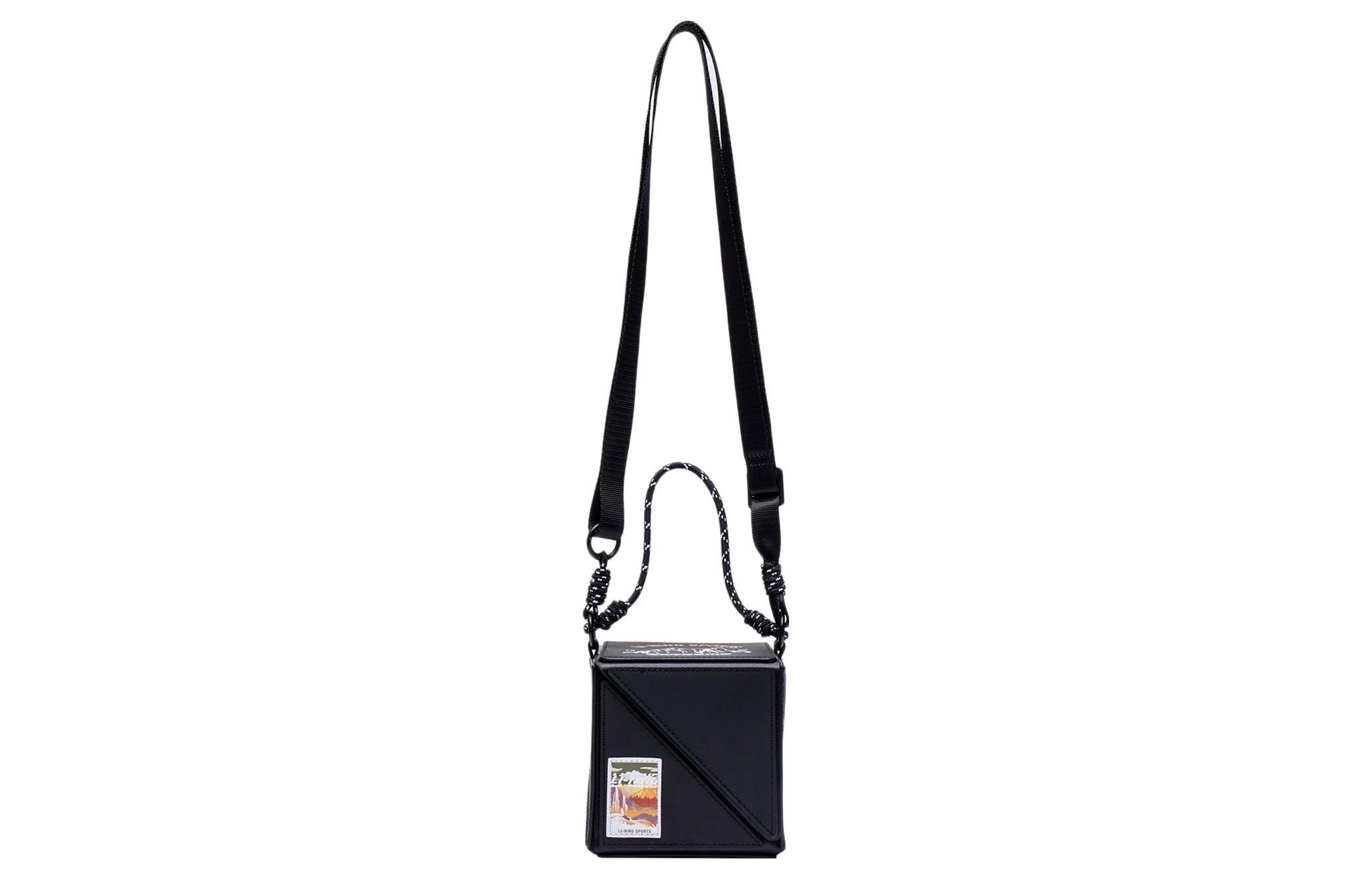 Li Ning Casual Polyurethane Handbag Regular Unisex Black ABDS122-1