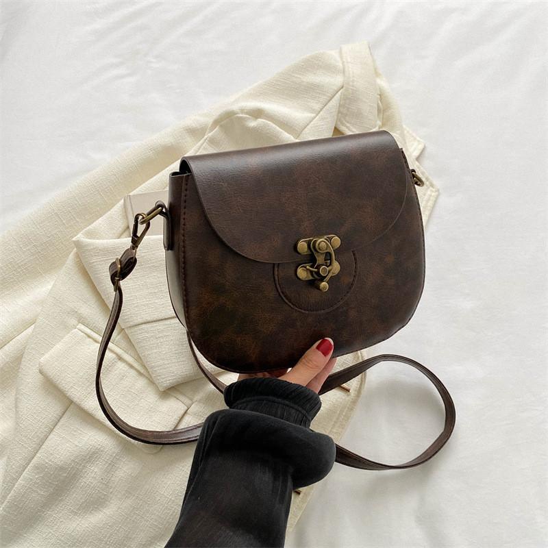 Chic Retro Saddle Bag 2023 Trendy Unique Design Women's Casual Shoulder Bag