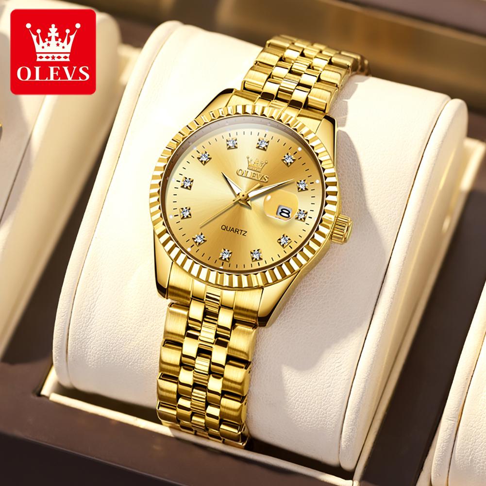 OLEVS 5526  Customized Design Waterproof Luxury Casual Ladies Luminous Stainless Steel Sports Watch Bands Quartz Watches