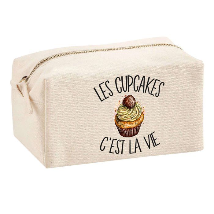 Trousse multifonction Cupcakes c'est la Vie Cadeau Anniversaire Noël Idée Personnalisé Rentrée | Trousse Scolaire Fournitures Bureau