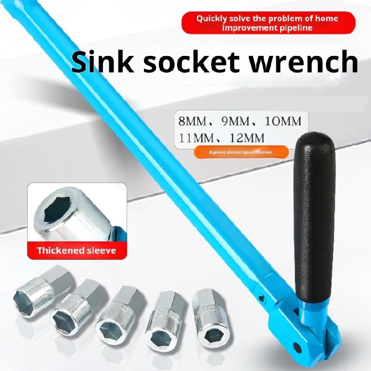 8-12Mm Sink Wrench Set Valves Removal Plumber Tool For Tight Space Plumbing And Valves Adjustments Easy Nut Removal
