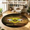 Round Rug Custom NameWatford FC Pattern Non Slip Carpet Home Floor Decor