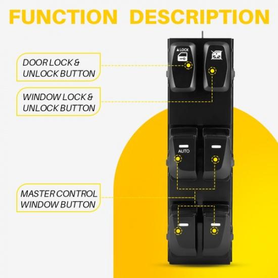 93571-2S050 Master Power Window Switch Fit 2010-2015 Hyundai Tucson 2.0L 2.4L EV