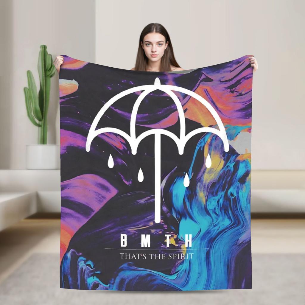 BMTH Bring Me The Horizon Blanket  Travel Office Plush Bedding Throws Street Trend Couch Bed Flannel Bedspread Sofa Bed Cover