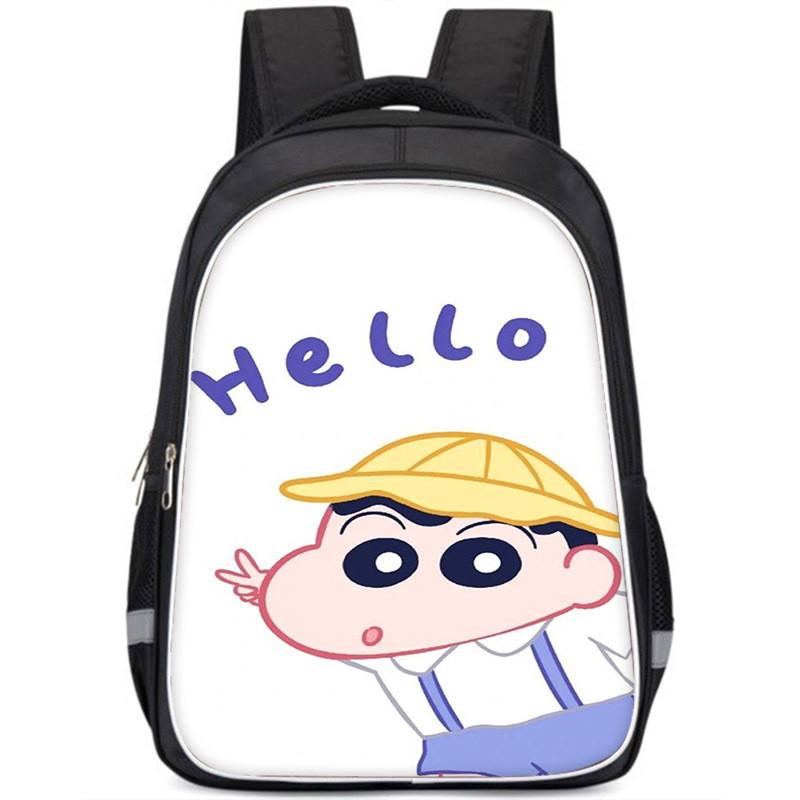 Spacious Crayon Shin-chan Oxford Cloth Backpack Lightweight School Bag For Kids