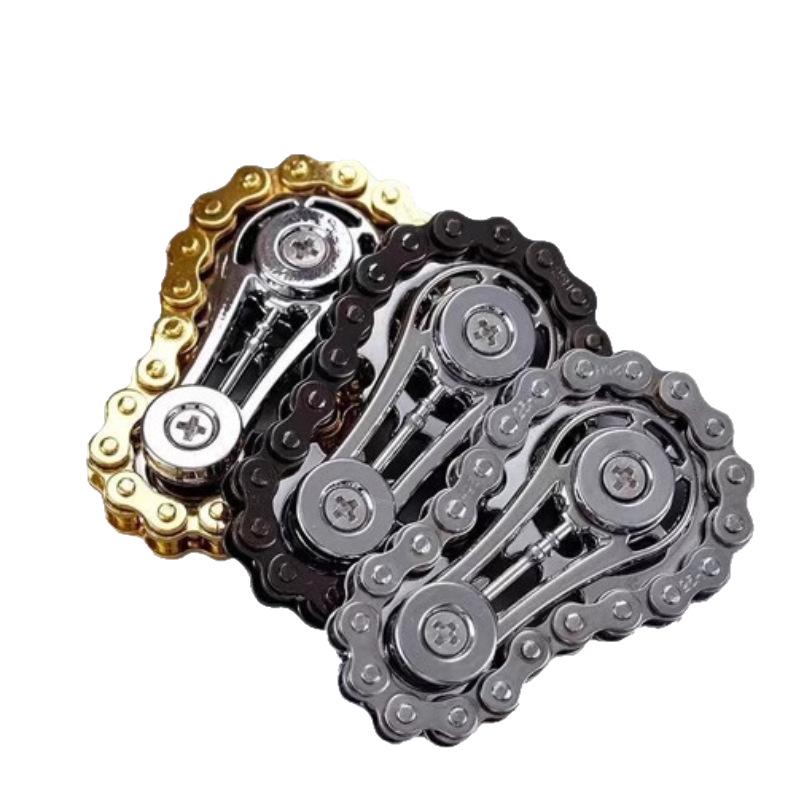 Metal Gear Chain Fidget Spinner - Stress Relief Mechanical Toy