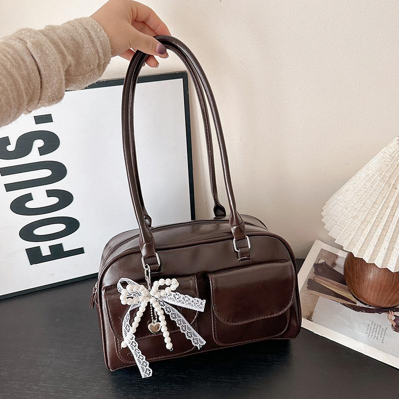 

Нишевый дизайн сумка подмышку женская новая трендовая сумка большая вместимость модная универсальная наплечная сумка Without pendant