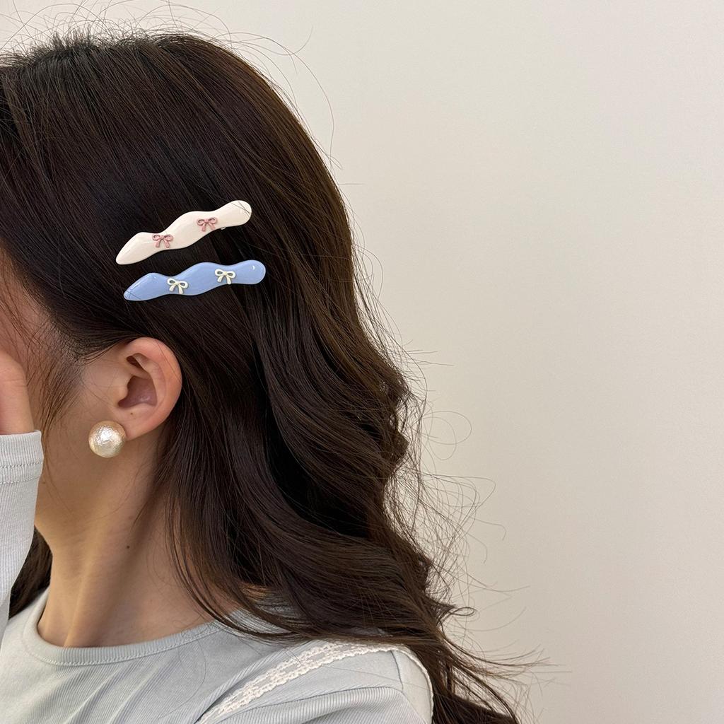 Koreanische unregelmäßige bonbonfarbene gewellte Haarspange sanftes Temperament Seitenhaarspange Damen Sommer süße tägliche Routine NEU