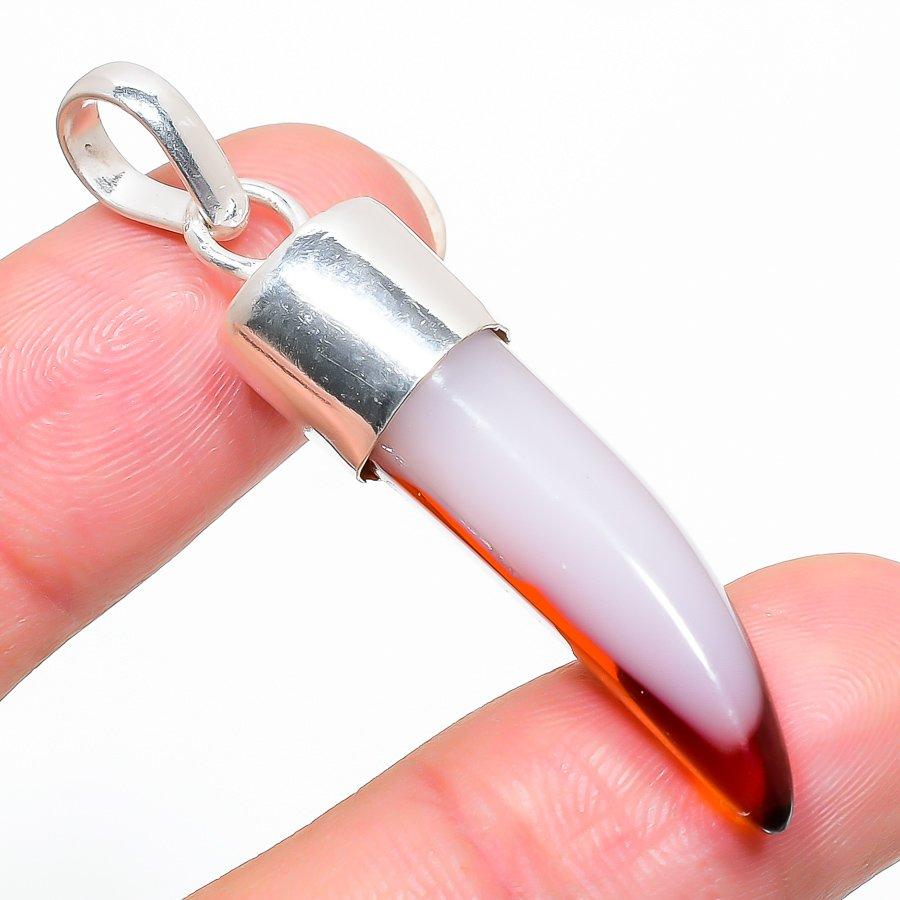 

Natural Carnelian Gemstone Handmade 925 Sterling Silver Pendant 1.97 Y3R63