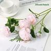 European 3heads Peony Multicolors 48*8cm/65cm Bridal Bouquet Flowers PINK Fake Peony Flower Wedding Table Decoration