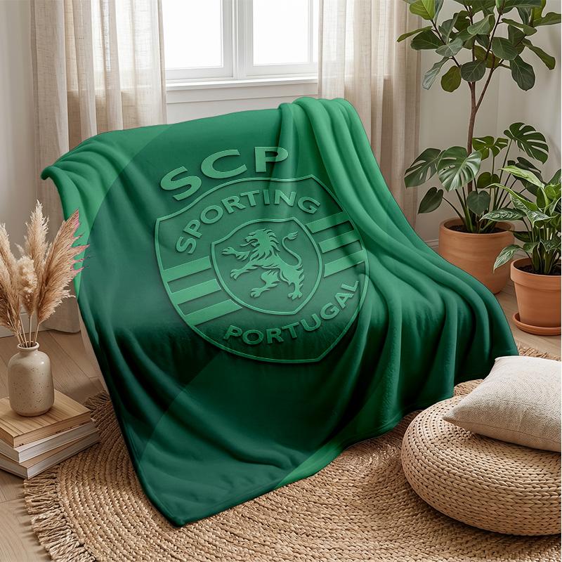 Coperta in pile di flanella morbida FC Sporting CP Leggera Accogliente Calda Coperta da divano letto Decorazione per la casa