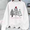 (Asian Size) Tree Cute 90s Print T Shirt Christmas New Year Graphic Tee Women Autumn Winter Casual Fashion Top Clothing Long Sleeve T-shirts
