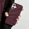 Stylish Wine Red Irregular Water Ripples 3D Phone Case For iPhone 17 Air 16 15 14 13 12 11 Pro Max Soft Silicone Back Cover