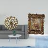 Rustic Wrought Iron Floral Sculpture Antique Wall Art Plaque 3D Hanging Pendants Tabletop Picture
